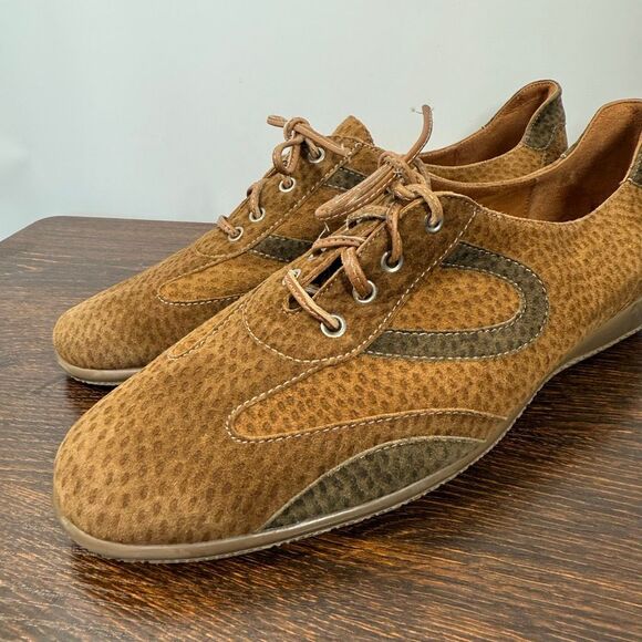 Chiarini Women’s lace up tan leather suede shoe size 9 insole 10” - Picture 7 of 7